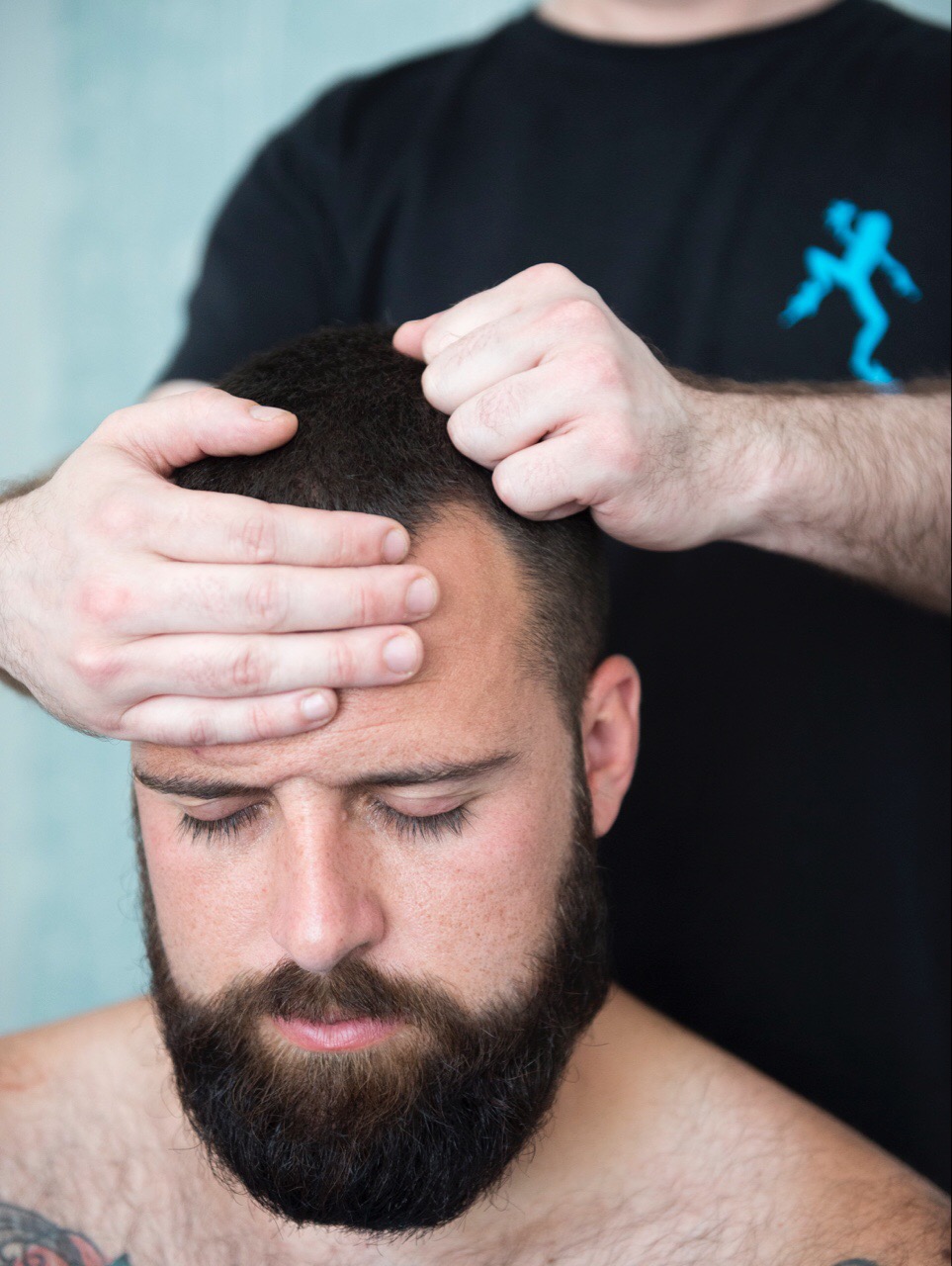 Head massage for men