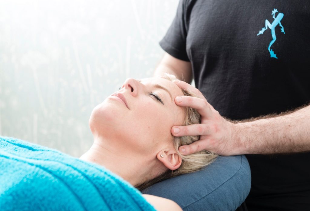 Relaxing head massage