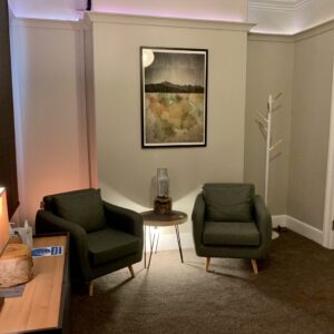 Comfortable and clean Treatment room at Blue Frog Therapy Centre