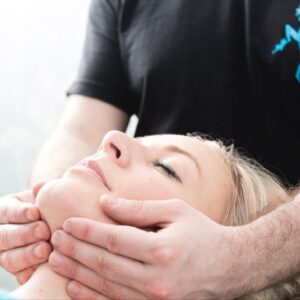 Relaxing face massage